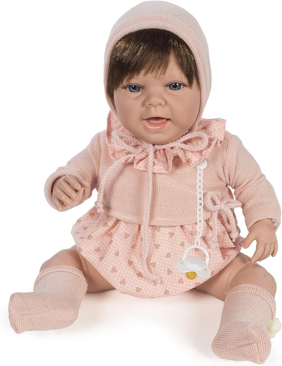 Baby girl in pink smiling