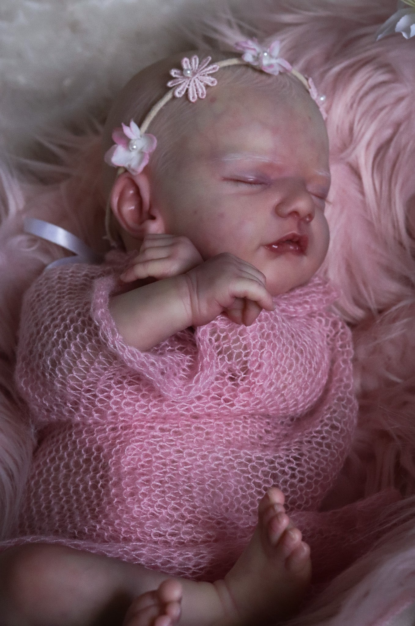 Sammy closed eyes custom order reborn baby