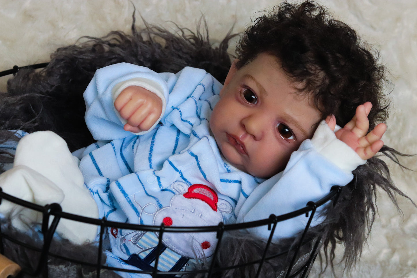 Claudio open eyes custom order Reborn baby