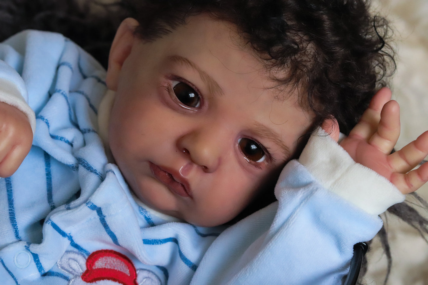 Claudio open eyes custom order Reborn baby