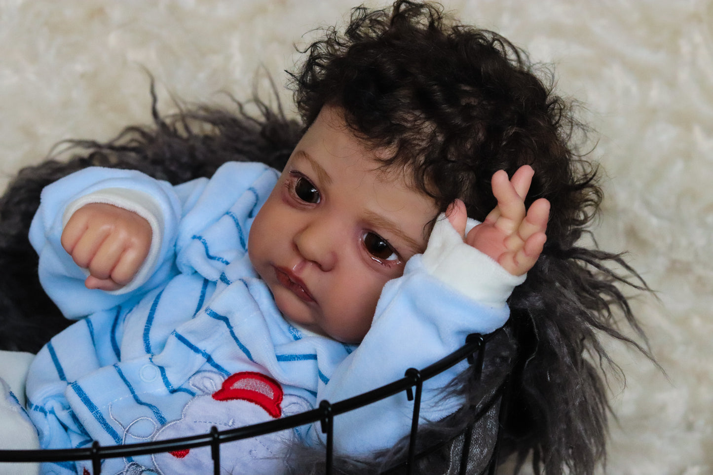 Claudio open eyes custom order Reborn baby