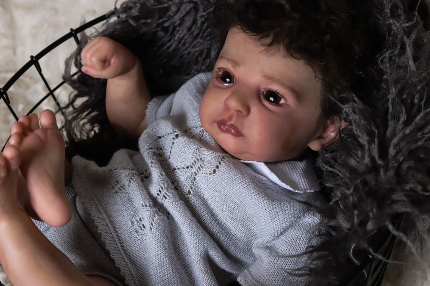 Claudio open eyes custom order Reborn baby