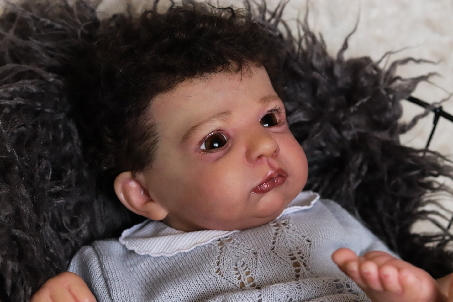 Claudio open eyes custom order Reborn baby