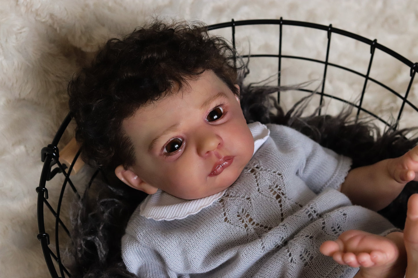 Claudio open eyes custom order Reborn baby