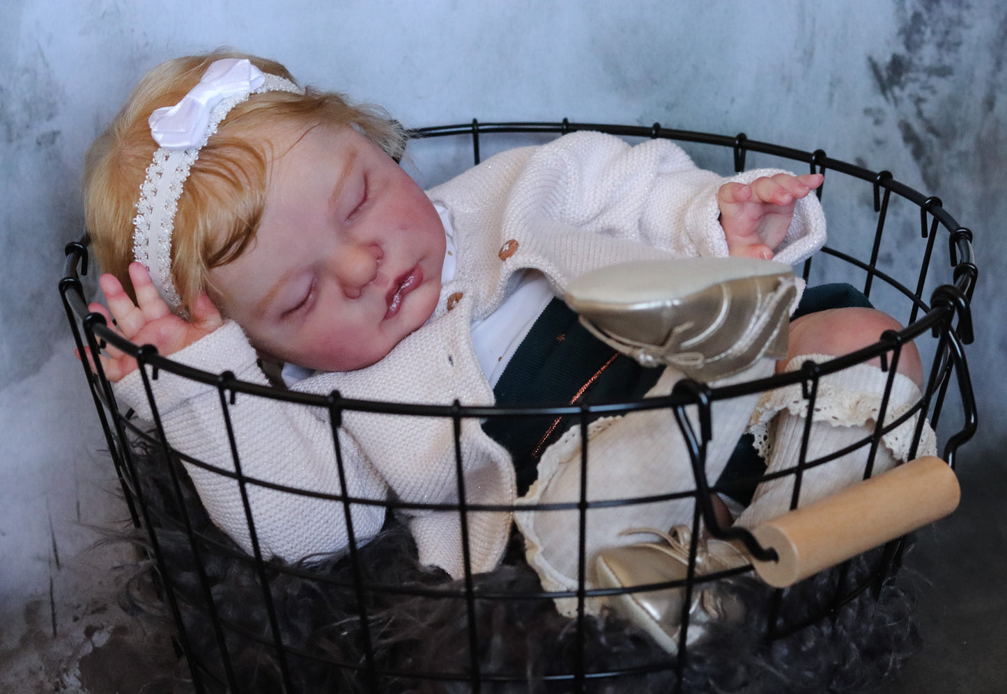 Bea closed eyes custom order reborn baby