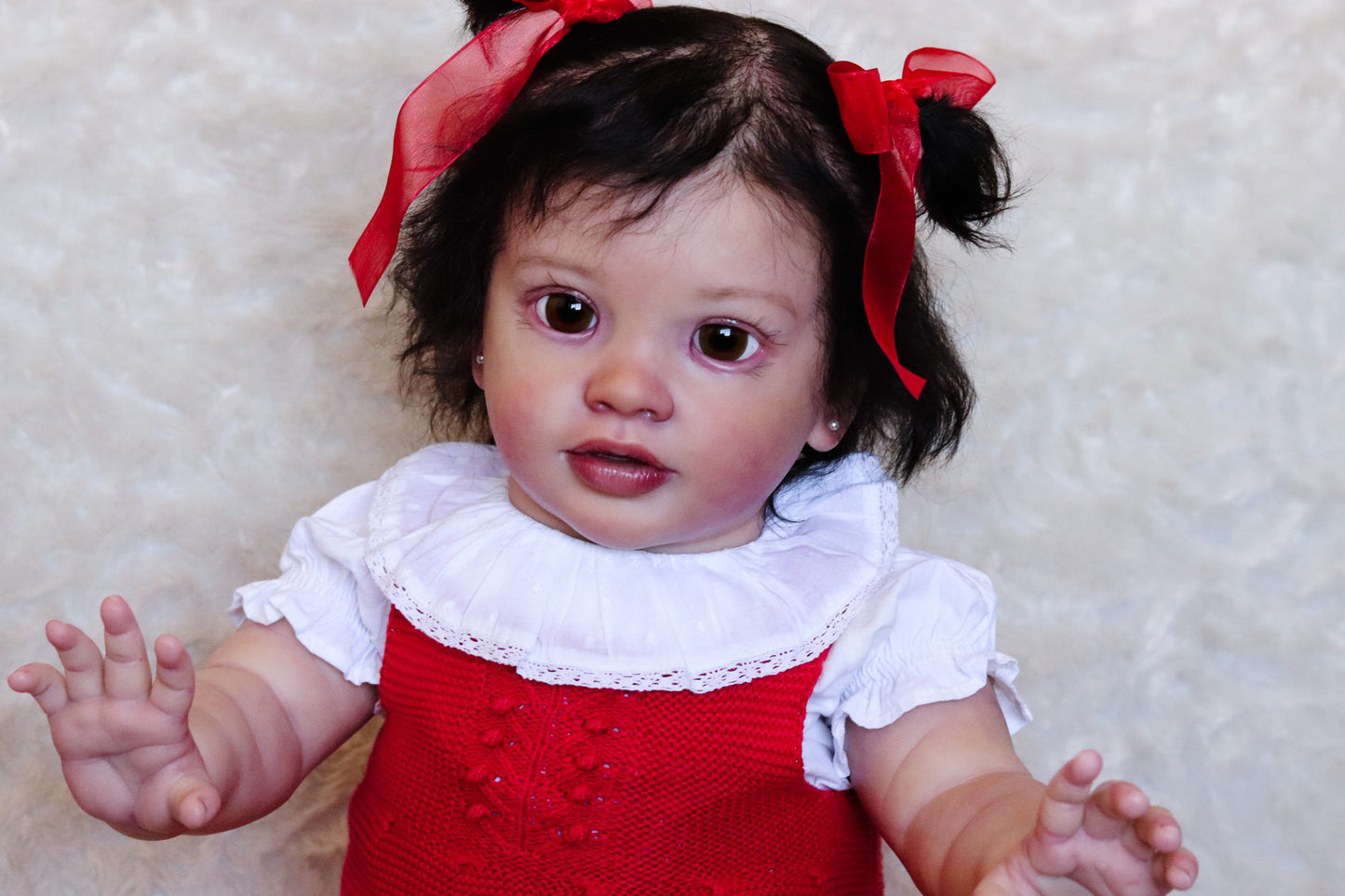 Eloisa open eyes custom order Reborn baby Todder