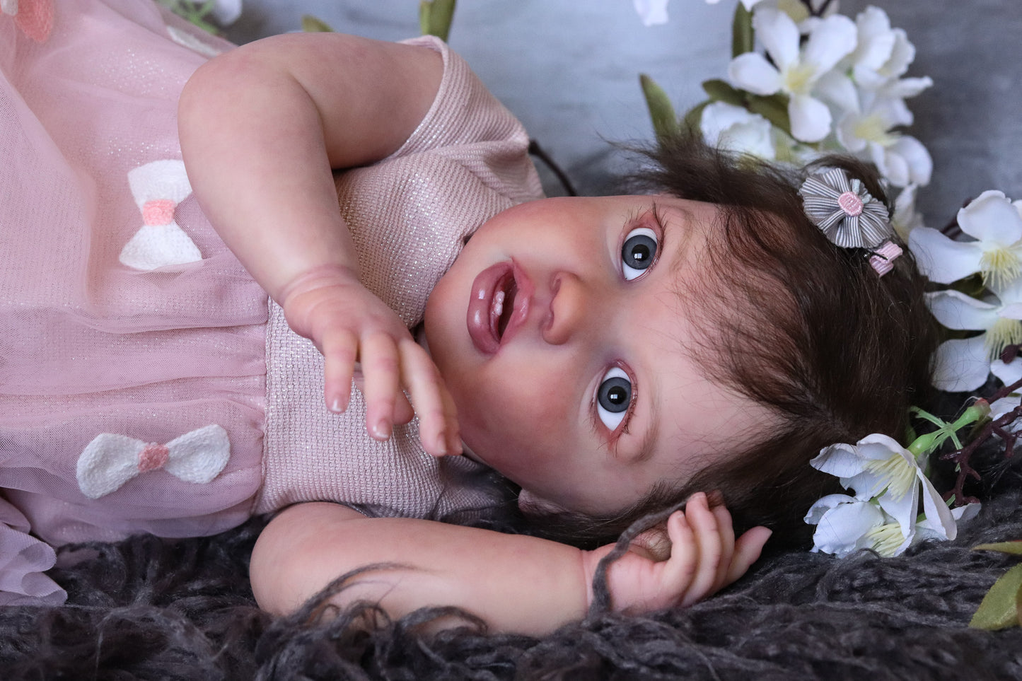 Adriana open eyes custom order Reborn baby Todder