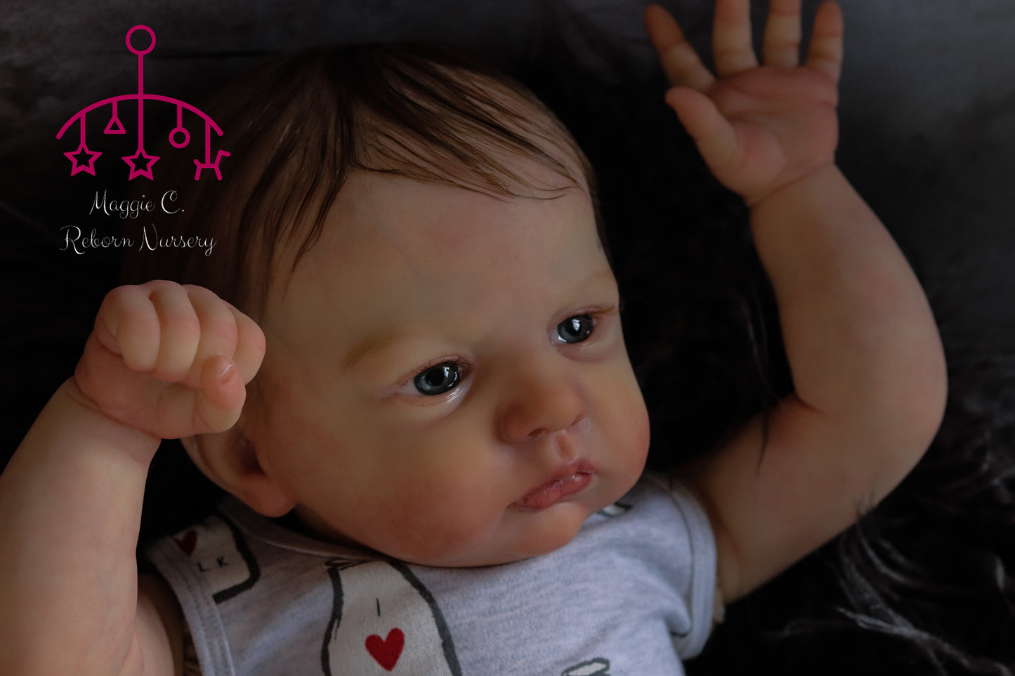 Claudio open eyes custom order Reborn baby