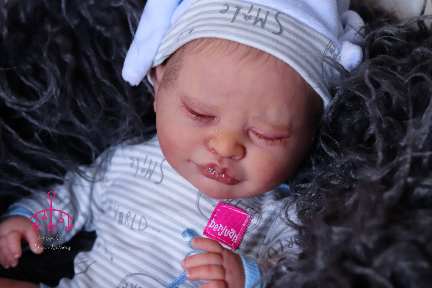 Iris hand painted baby doll Ready to go