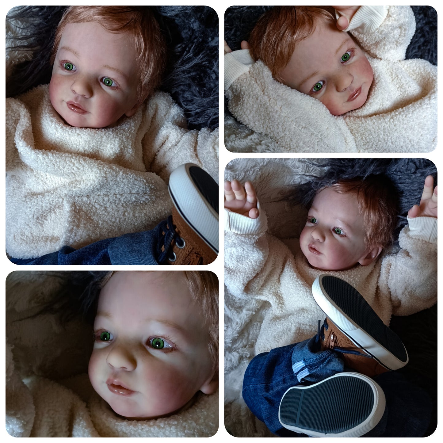 Victory open eyes custom order Reborn baby ( standing kit only)