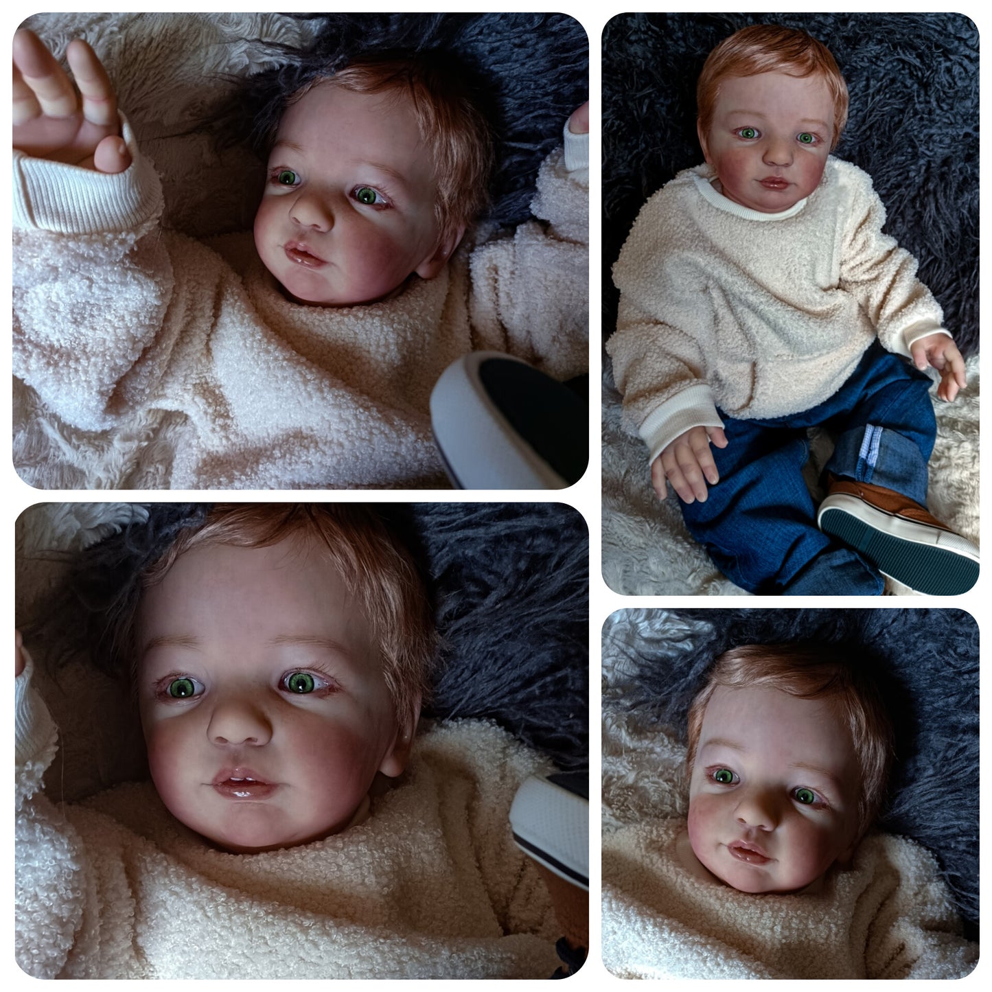 Victory open eyes custom order Reborn baby ( standing kit only)