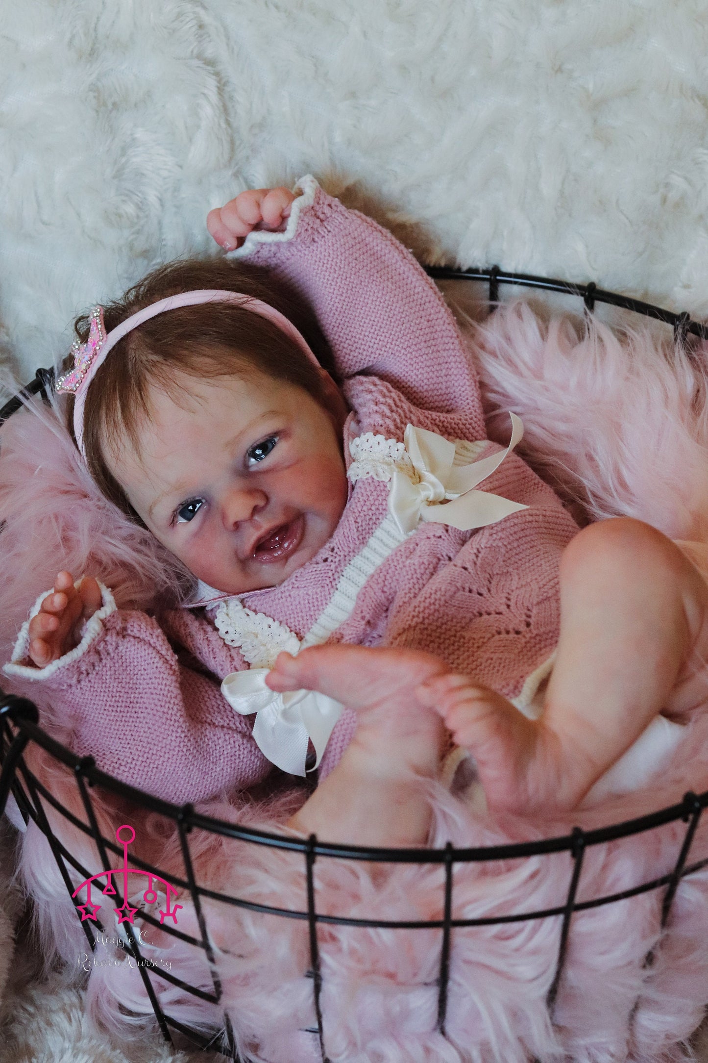 Rose open eyes reborn baby