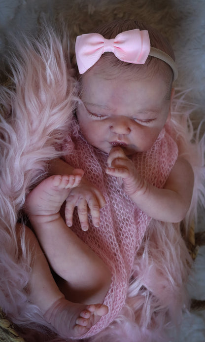 Paula closed eyes custom order reborn baby