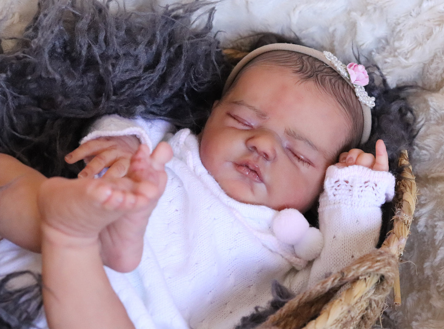 Paula closed eyes custom order reborn baby