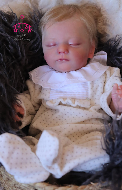 Leonor closed eyes custom order reborn  baby